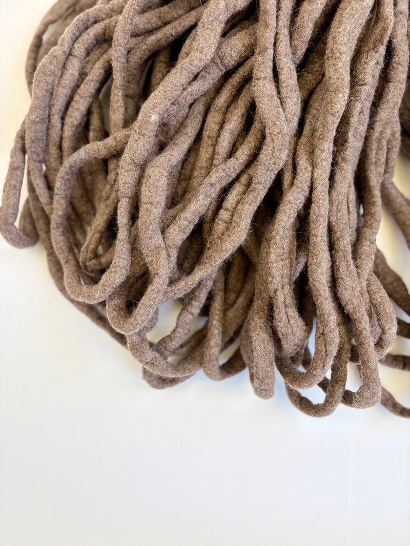 Chunky Felted Roving in Natural Chocolate 60m