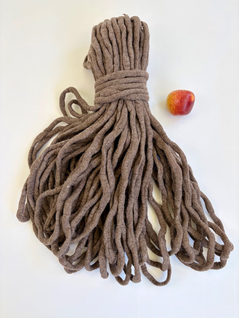 Chunky Felted Roving in Natural Chocolate 60m