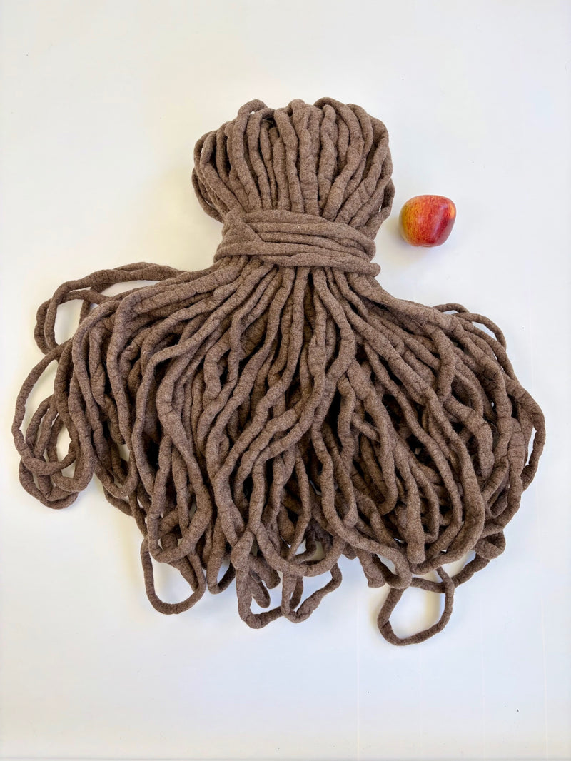 Chunky Felted Roving in Natural Chocolate