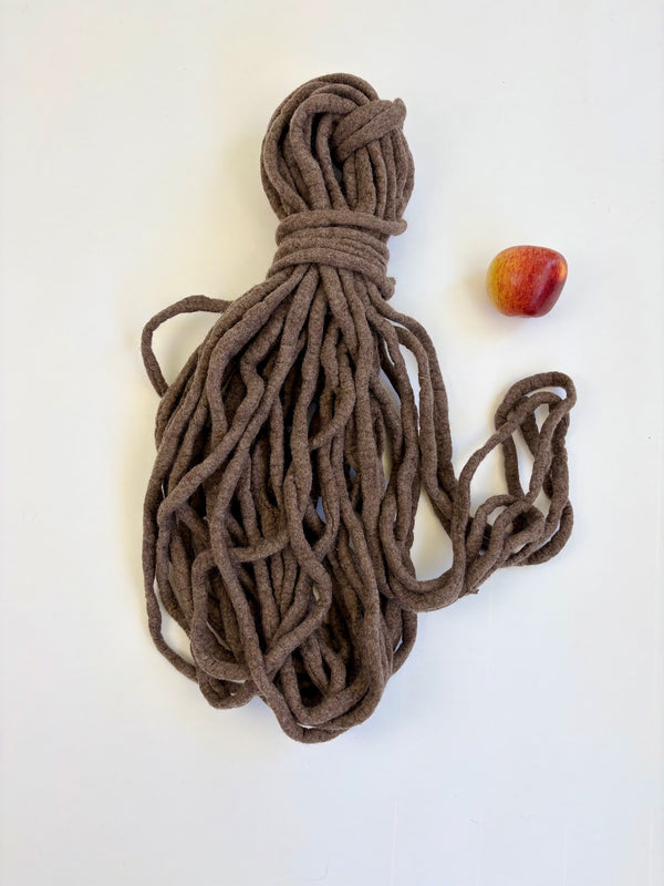 Chunky Felted Roving in Natural Chocolate 36m