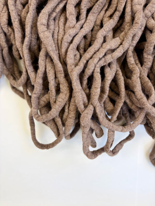 Chunky Felted Roving in Natural Chocolate