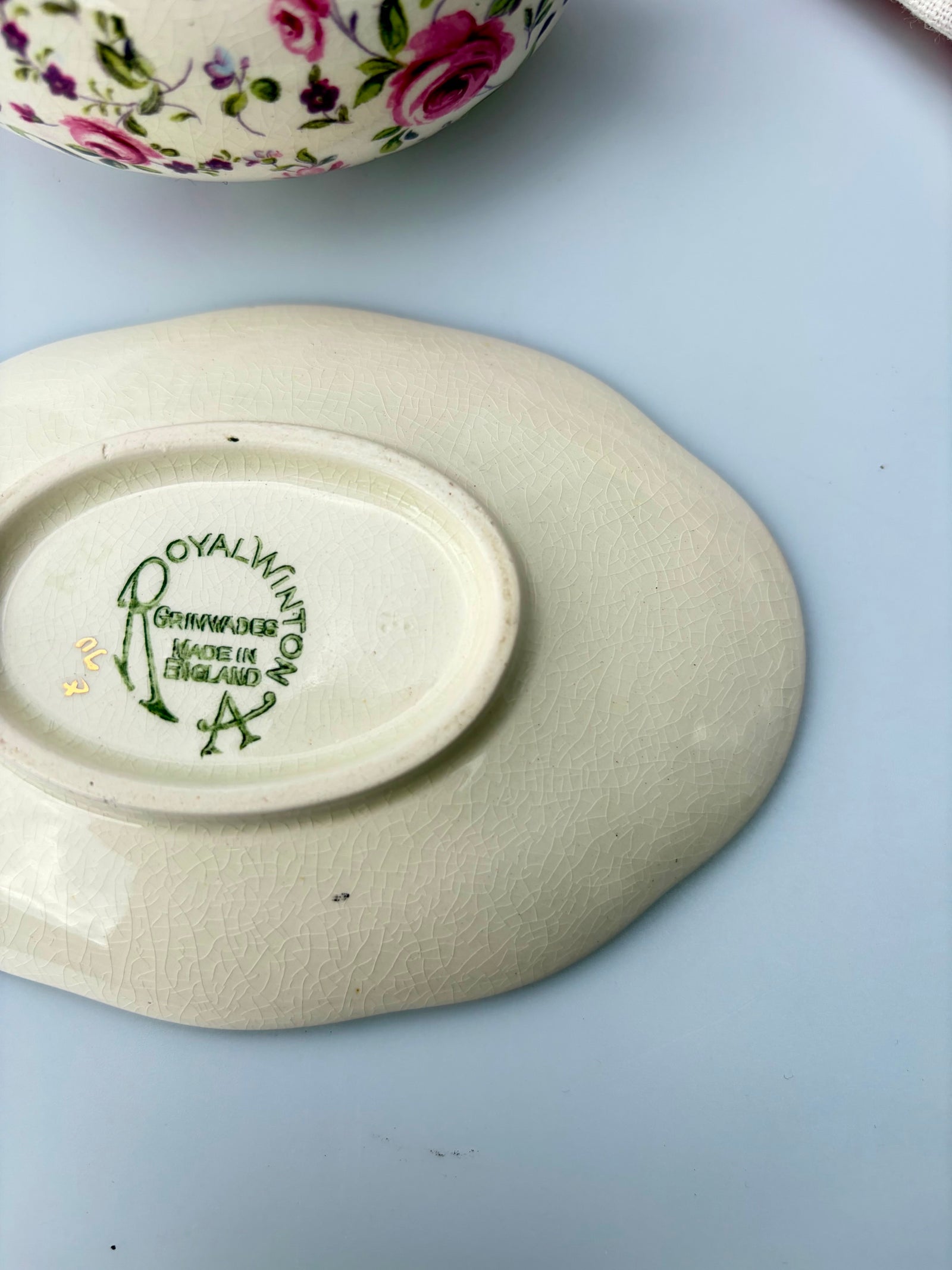 Royal Winton Rose DuBarry Chintz Miniature Sauce Boat, c.1951