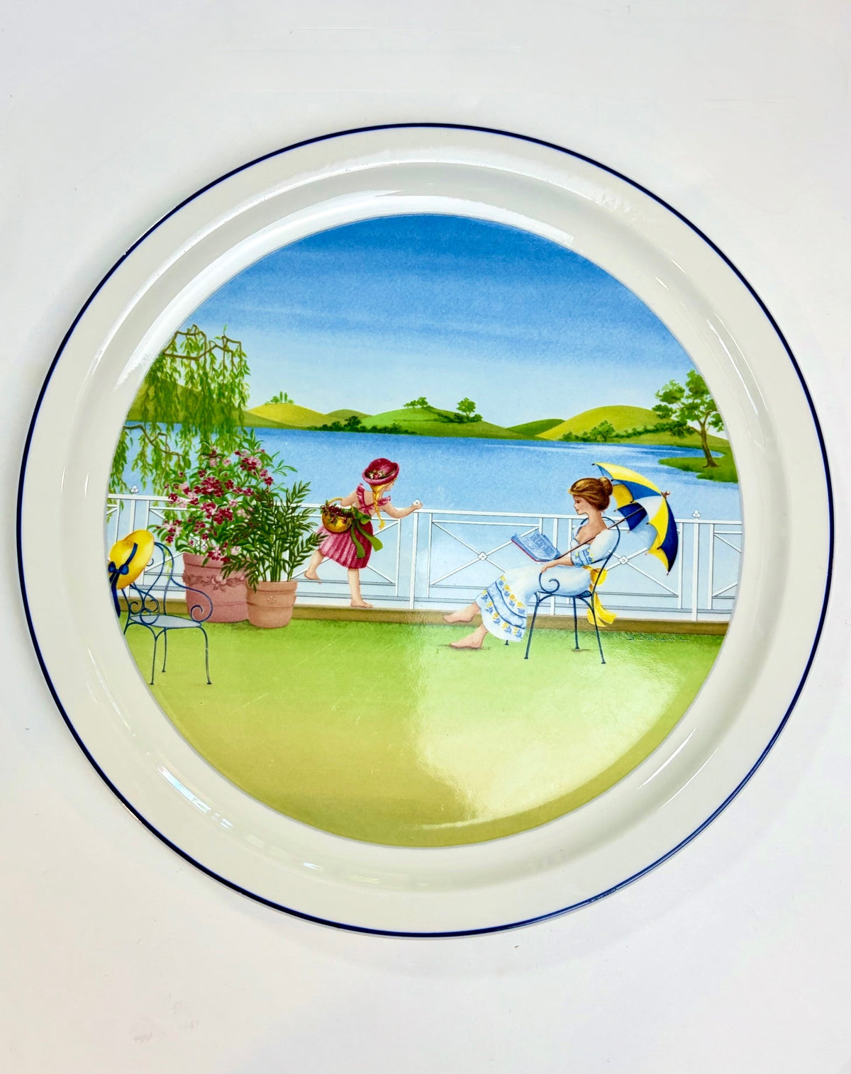 Vintage Clarice Cliff Olde Bristol Serving Platter | 1930s-40s