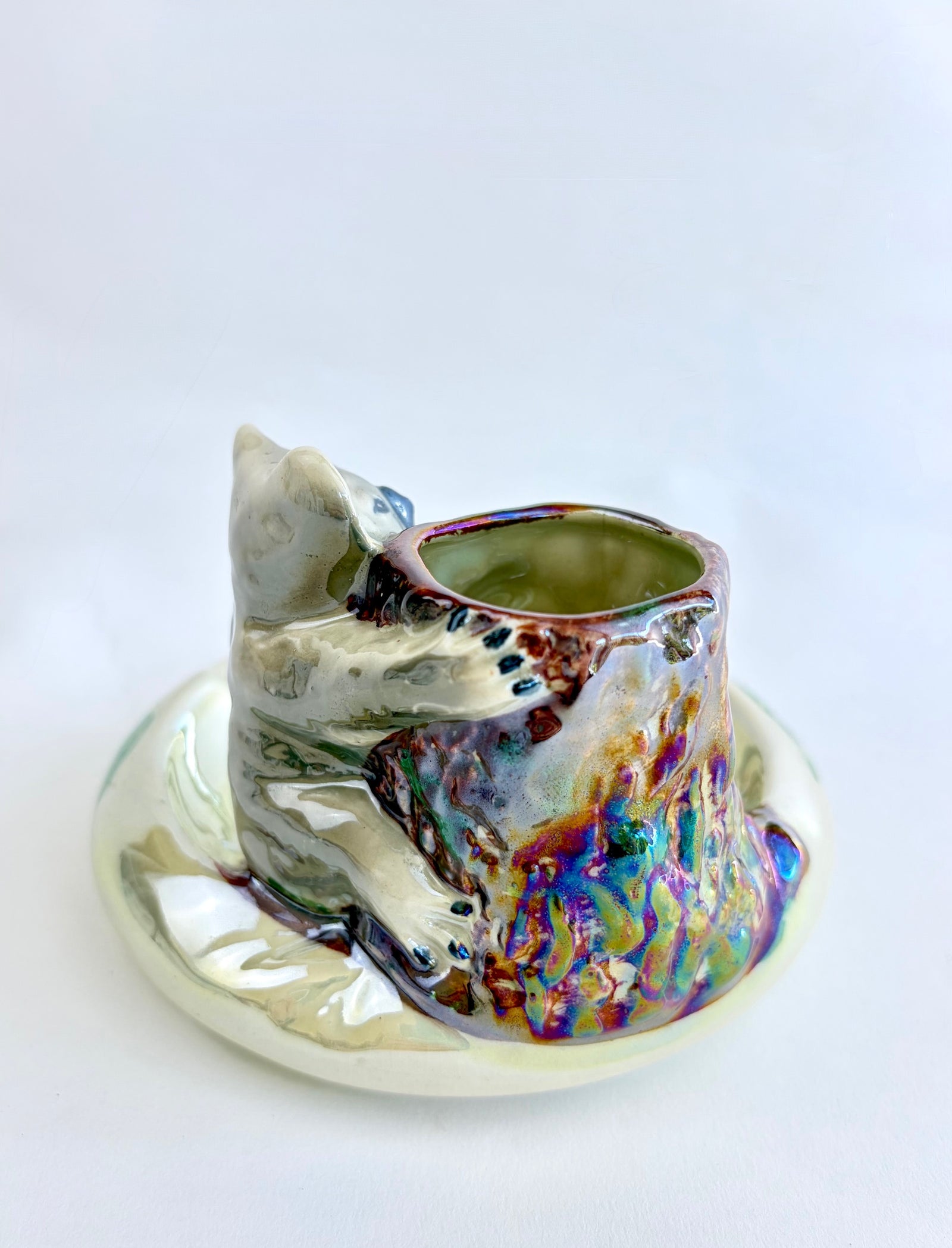 Vintage Wembley Ware Cockatoo Vase & Koala Ashtray - 1950s