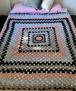 Super Granny Square Crochet Blanket