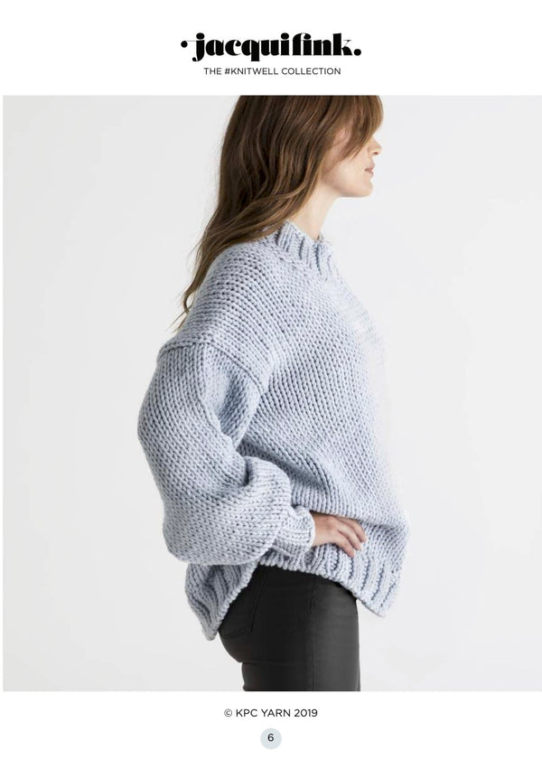 Side view of Corrie Sweater in Merino as shown in pattern